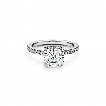 铂金镶钻戒圈钻石订婚钻戒